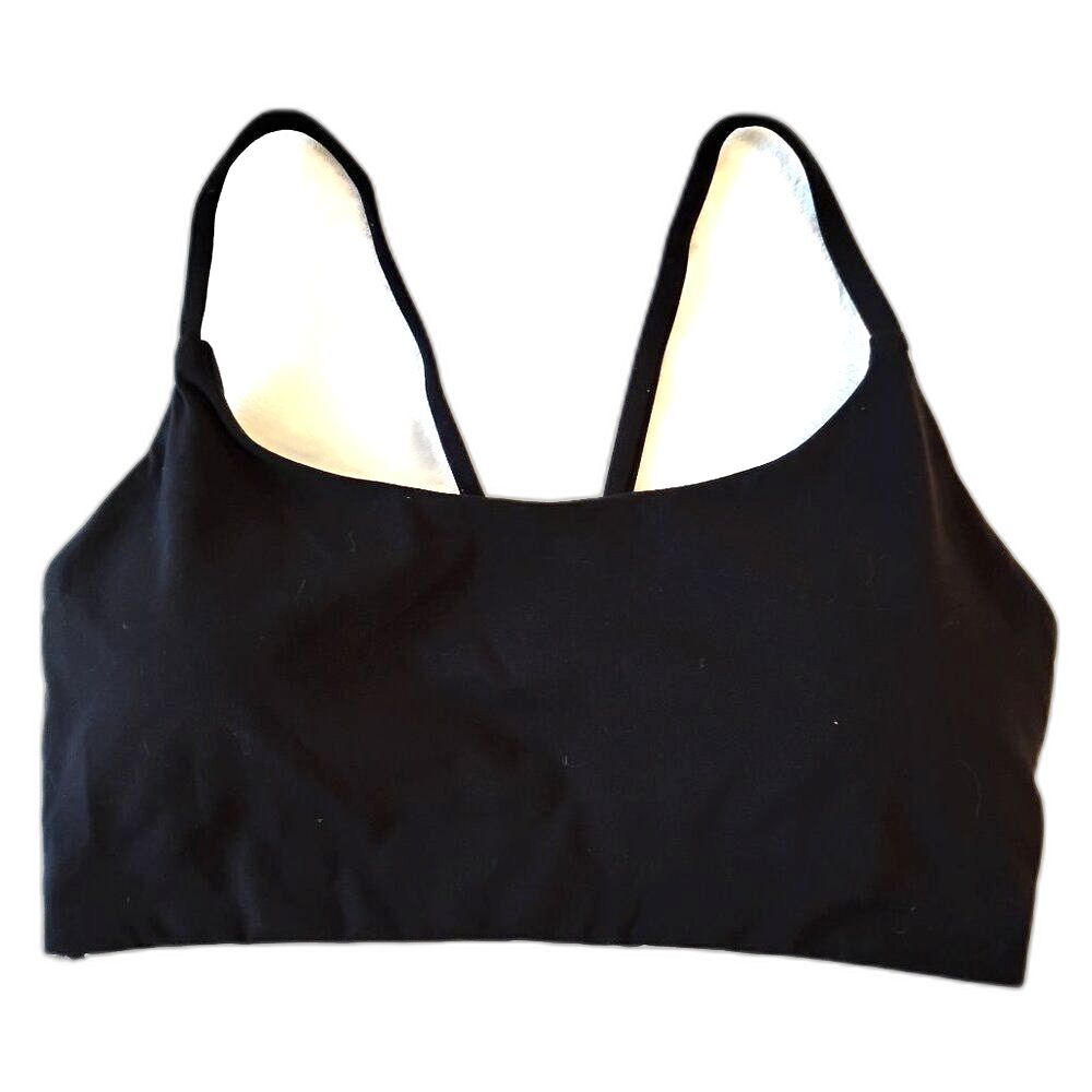 Low Impact Thin Strap Sports Bra Padded Size Small Black